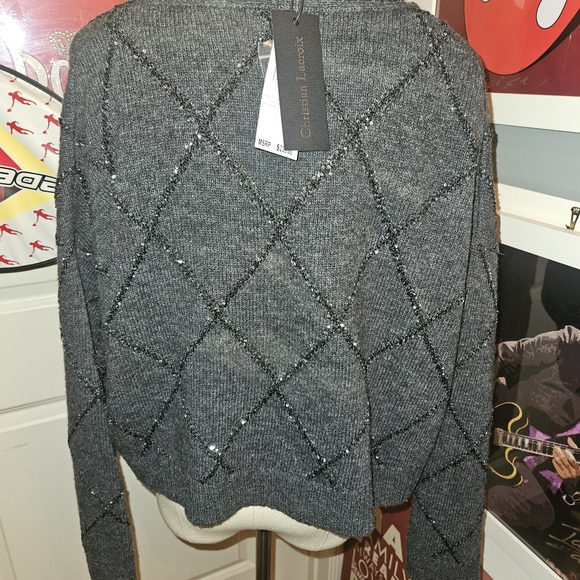Christian Lacroix Dark Gray Button-Up Cardigan - Picture 3 of 6